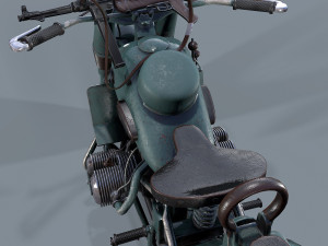 german motorcycle r 75 schwarz grau ww2 Modelo 3D