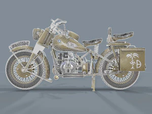 german motorcycle r 75 ww2 3D Model
