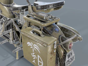 german motorcycle r 75 ww2 3D Model