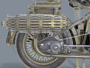 german motorcycle r 75 ww2 3D Model