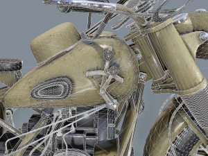 german motorcycle r 75 ww2 3D Model