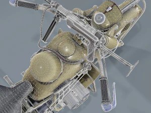 german motorcycle r 75 ww2 3D Model