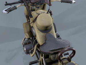 german motorcycle r 75 ww2 3D Model