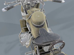 german motorcycle r 75 ww2 3D Model