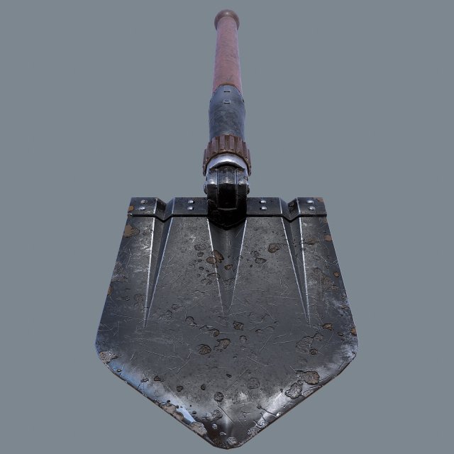 german sapper shovel ww2 Model 3D .c4d .max .obj .3ds .fbx .stl .blend 