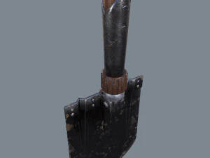 german sapper shovel ww2 3D Model