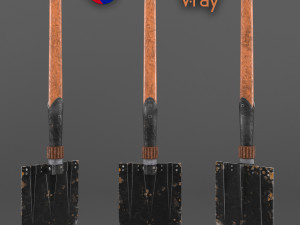 german sapper shovel ww2 Model 3D