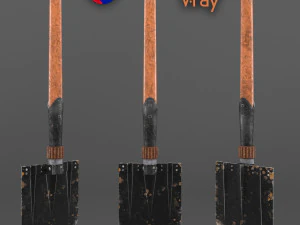 german sapper shovel ww2 3D Model