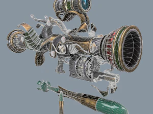 fantasy rifle 1 3D Model