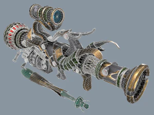 fantasy rifle 1 3D Model