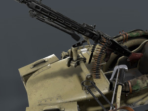 german motorcycle with sidecar ww2 3D Модель