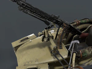 german motorcycle with sidecar ww2 3D Model