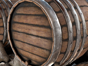old wine barrells Model 3D