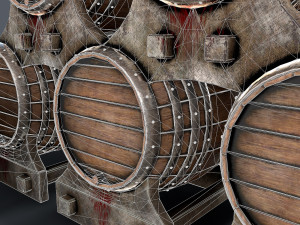 old wine barrells Model 3D