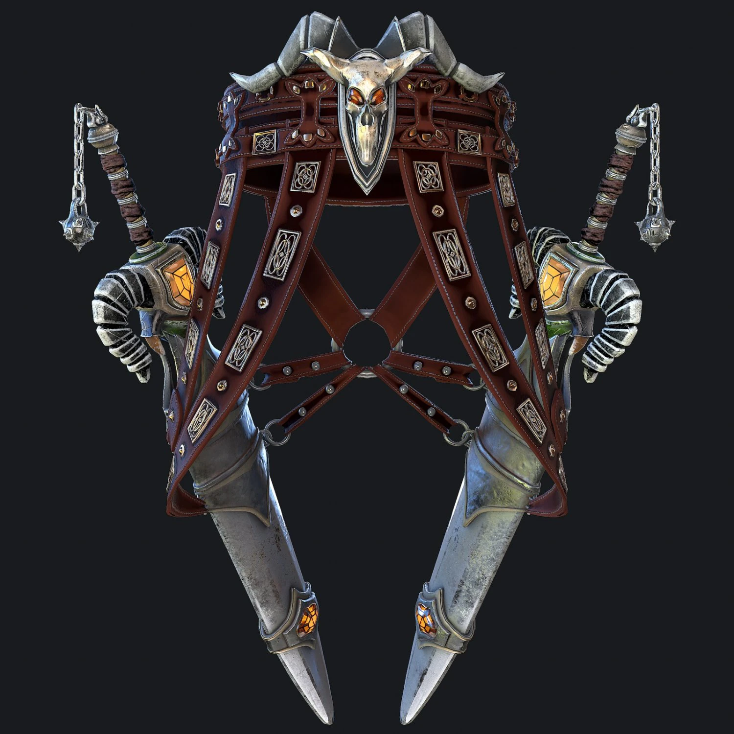 fantasy swords with scabbard 3D Model .c4d .max .obj .3ds .fbx .stl .blend 