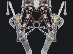 fantasy swords with scabbard 3D Model