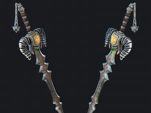 fantasy swords with scabbard 3D Model