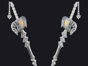 fantasy swords with scabbard 3D Model