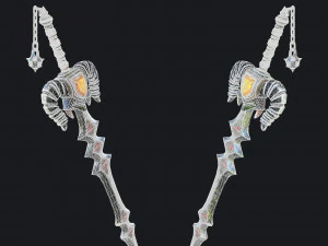 fantasy swords with scabbard 3D Model