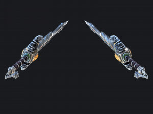 fantasy swords with scabbard 3D Model