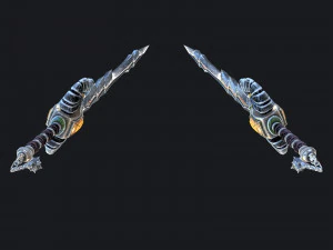 fantasy swords with scabbard 3D Model