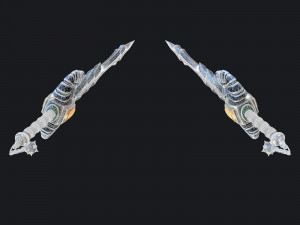 fantasy swords with scabbard 3D Model
