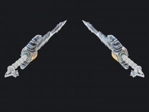 fantasy swords with scabbard 3D Model