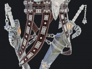 fantasy swords with scabbard 3D Model