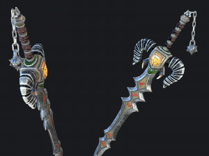 fantasy swords with scabbard 3D Model