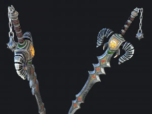 fantasy swords with scabbard 3D Model