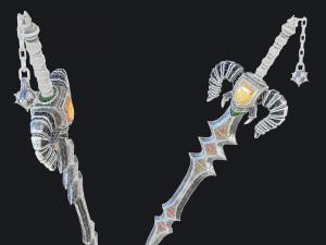 fantasy swords with scabbard 3D Model