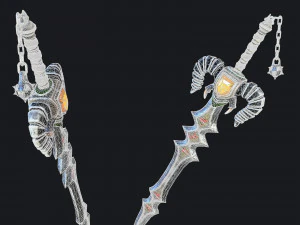 fantasy swords with scabbard 3D Model