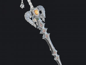 fantasy swords with scabbard 3D Model