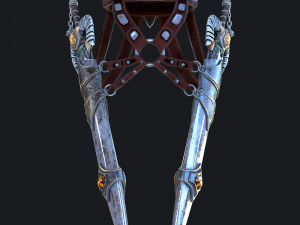fantasy swords with scabbard 3D Model