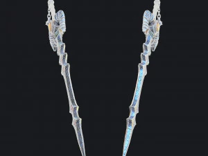 fantasy swords with scabbard 3D Model