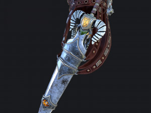 fantasy swords with scabbard 3D Model