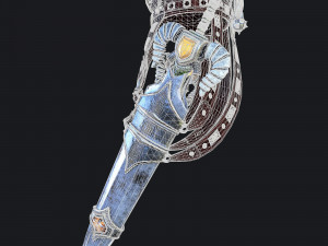 fantasy swords with scabbard 3D Model