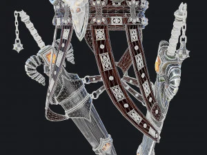 fantasy swords with scabbard 3D Model