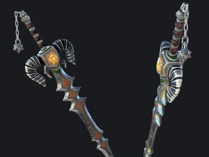fantasy swords with scabbard 3D Model