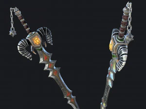 fantasy swords with scabbard 3D Model