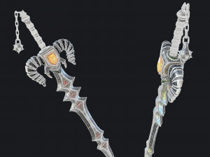 fantasy swords with scabbard 3D Model