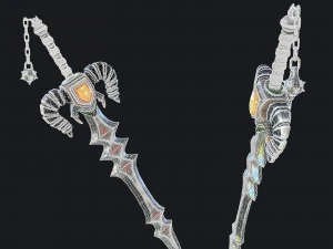fantasy swords with scabbard 3D Model
