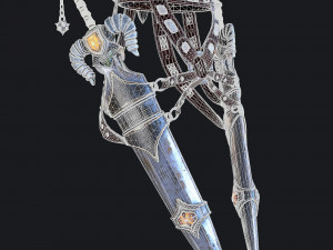 fantasy swords with scabbard 3D Model