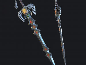 fantasy swords with scabbard 3D Model