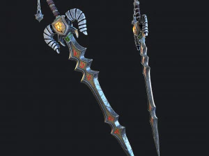 fantasy swords with scabbard 3D Model