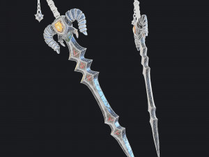 fantasy swords with scabbard 3D Model