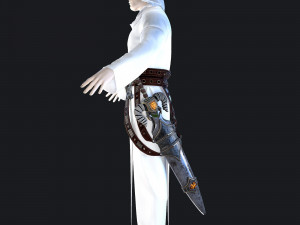 fantasy swords with scabbard 3D Model