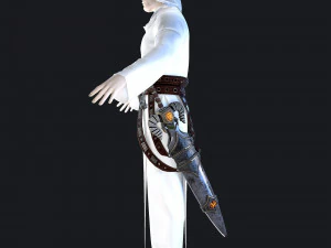 fantasy swords with scabbard 3D Model