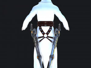 fantasy swords with scabbard 3D Model