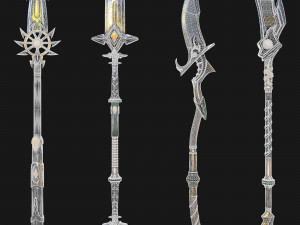 war staves Model 3D